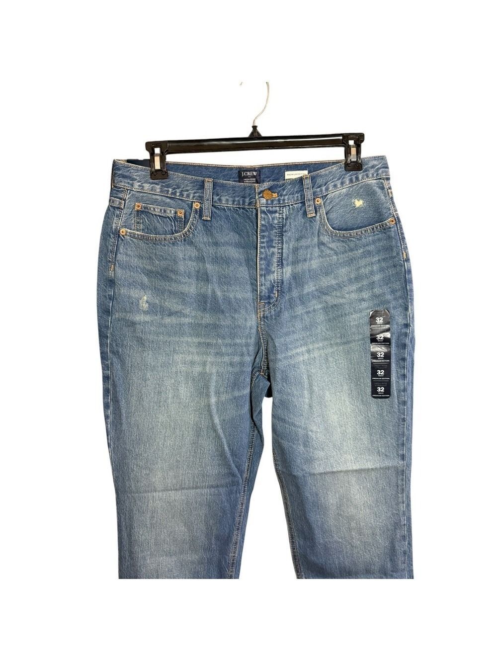 J-Crew .. NWT High Rise Straight Jeans Factory Premium Edition ButtonFly 32 - Picture 5 of 10